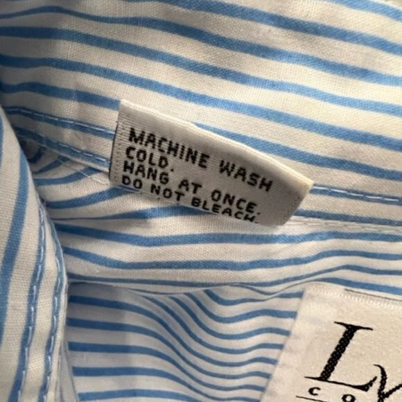 🛍️2 for $25 Sale🛍️ Embroidered Shoe Fashion Striped Long‎ Sleeve Button Up XL - Picture 11 of 11